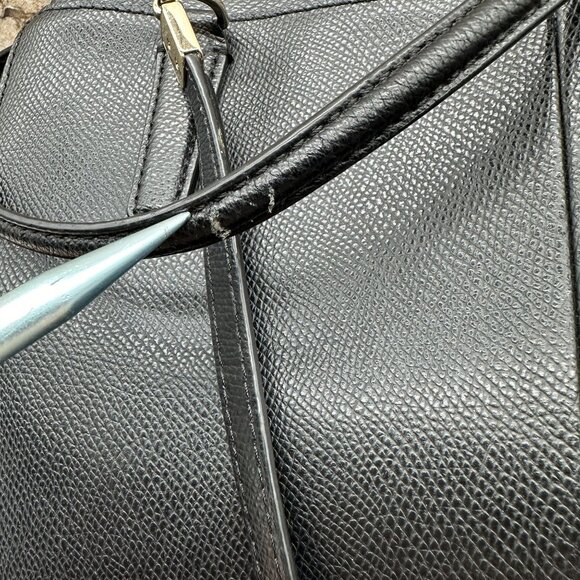 Coach Shoulder Crossbody Bag Womens Black Leather Inner Pockets Removal Straps - Picture 8 of 16